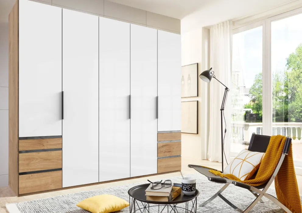 MID.YOU Drehtürenschrank Level36 eichefarbig, weiss