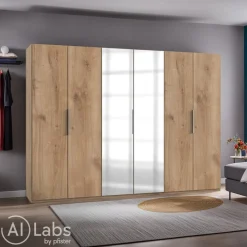 MID.YOU Drehtürenschrank Level36 eichefarbig