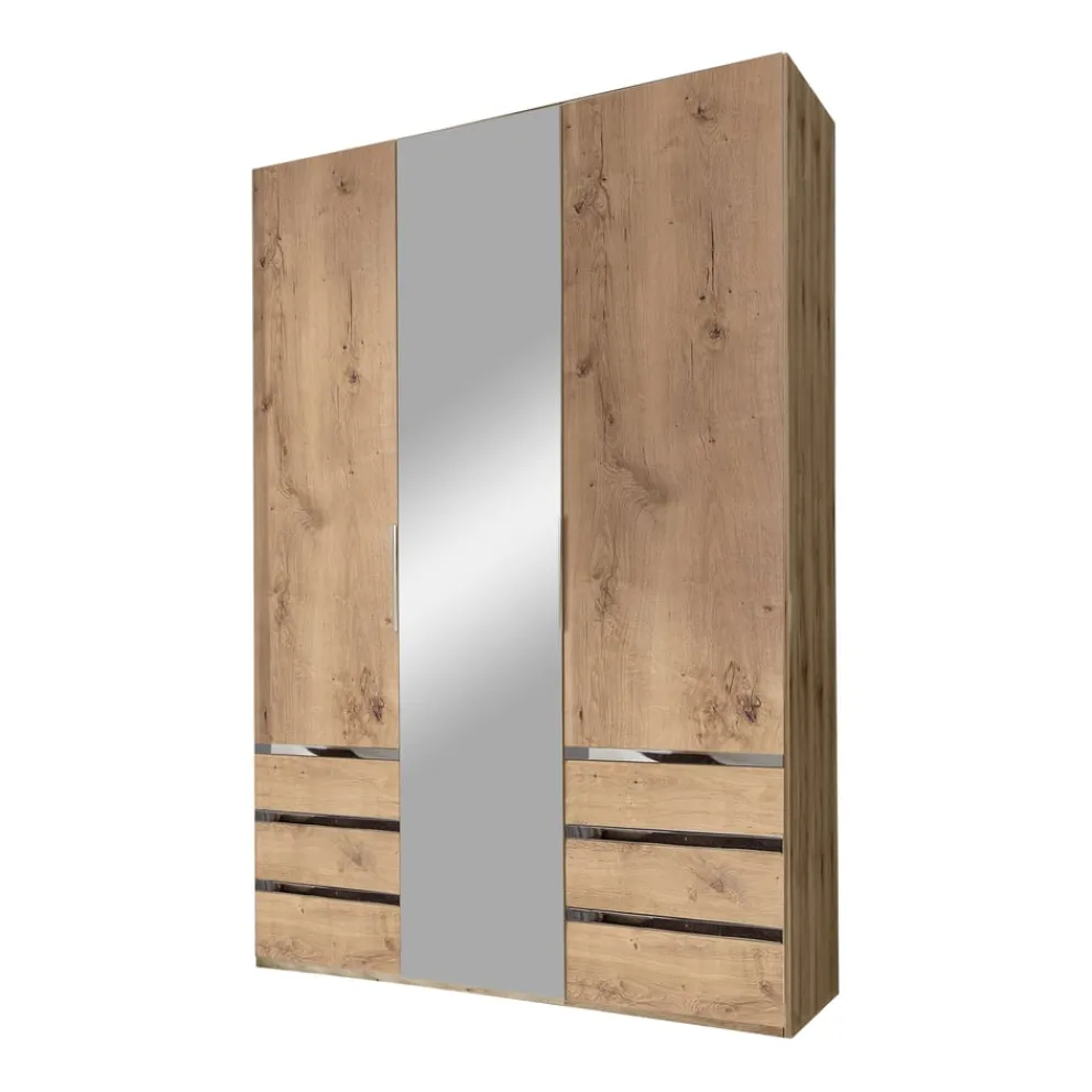 MID.YOU Drehtürenschrank Level36 eichefarbig Discount