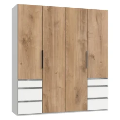 MID.YOU Drehtürenschrank Level36 eichefarbig, weiss Outlet