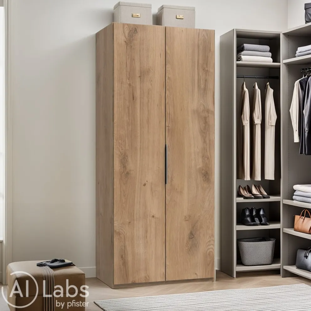 MID.YOU Drehtürenschrank Level36 eichefarbig New