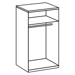 MID.YOU Drehtürenschrank Level36 weiss Clearance