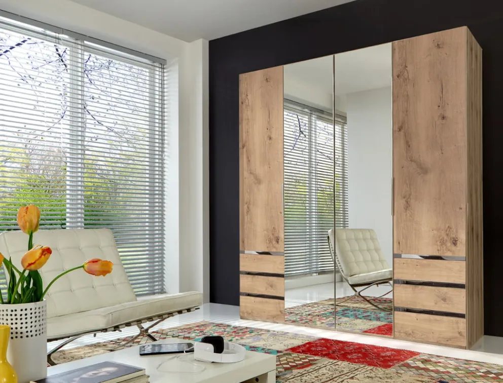 MID.YOU Drehtürenschrank Level36 eichefarbig Outlet