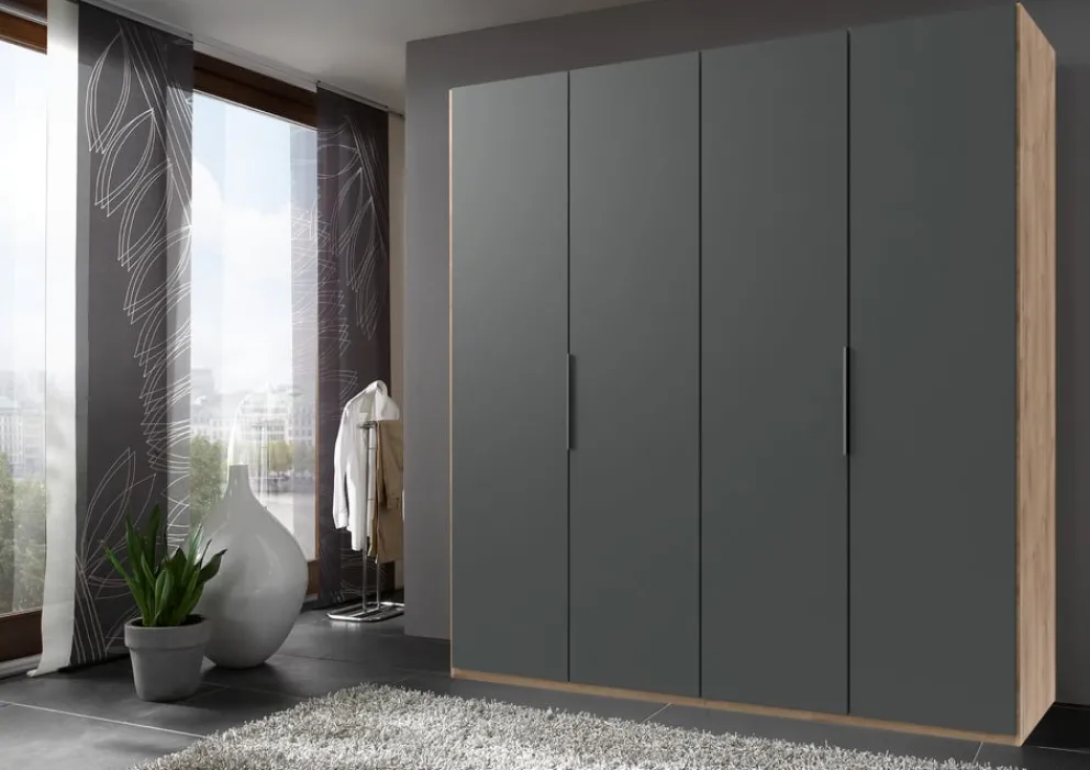 MID.YOU Drehtürenschrank Level36 eichefarbig, graphitschwarz Sale
