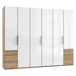 MID.YOU Drehtürenschrank Level36 eichefarbig, weiss Outlet