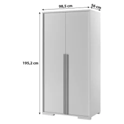 MID.YOU Drehtürenschrank London weiss Outlet