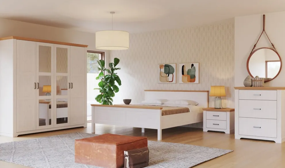 MID.YOU Drehtürenschrank Maluno weiss New