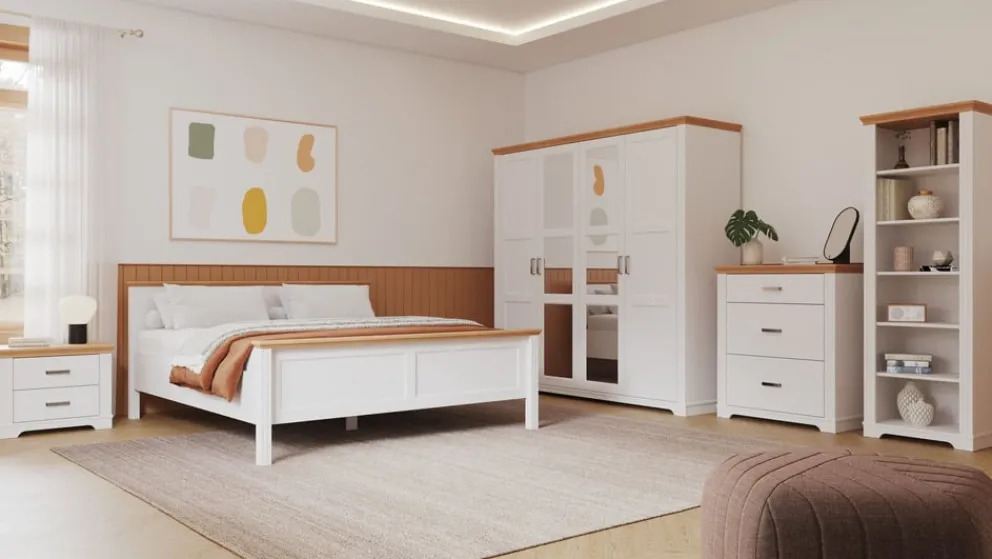 MID.YOU Drehtürenschrank Maluno weiss New