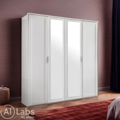 MID.YOU Drehtürenschrank NADJA-201 weiss Clearance