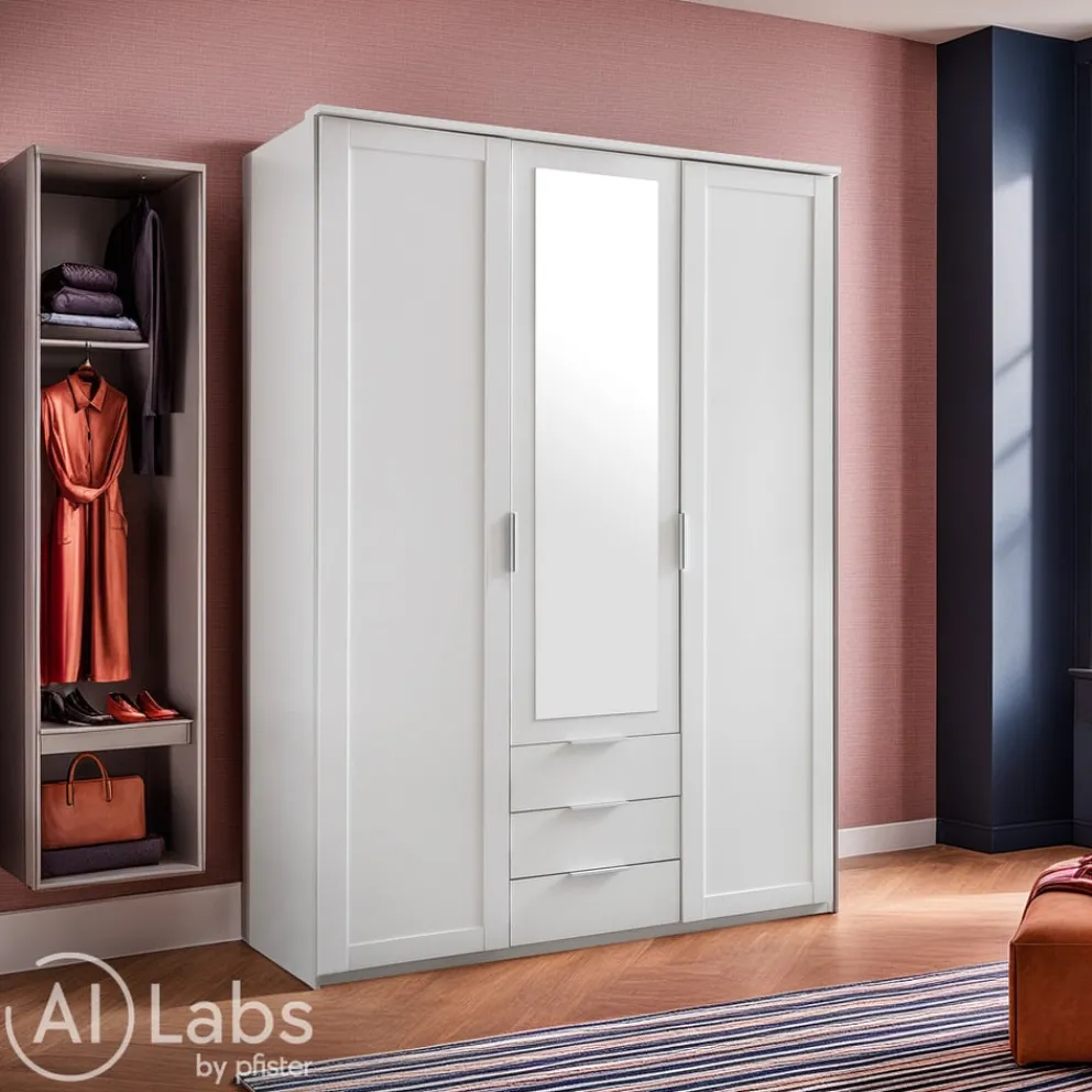 MID.YOU Drehtürenschrank NADJA-201 weiss Discount