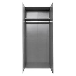 MID.YOU Drehtürenschrank NYC P08 Weissglas, P28 Plankeneiche Best