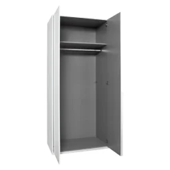 MID.YOU Drehtürenschrank NYC P08 Weissglas, P28 Plankeneiche Best