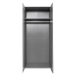 MID.YOU Drehtürenschrank NYC P08 Weissglas, P28 Plankeneiche Best