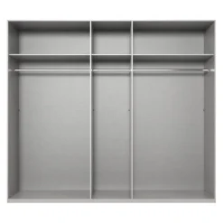 MID.YOU Drehtürenschrank NYC P09 Grauglas, P28 Plankeneiche