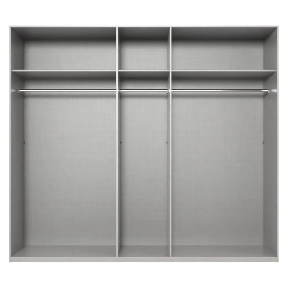 MID.YOU Drehtürenschrank NYC P09 Grauglas, P28 Plankeneiche