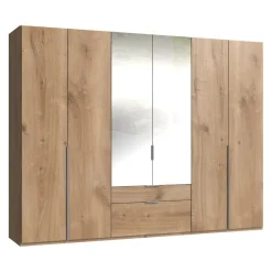 MID.YOU Drehtürenschrank NYC P28 Plankeneiche, Spiegel Outlet