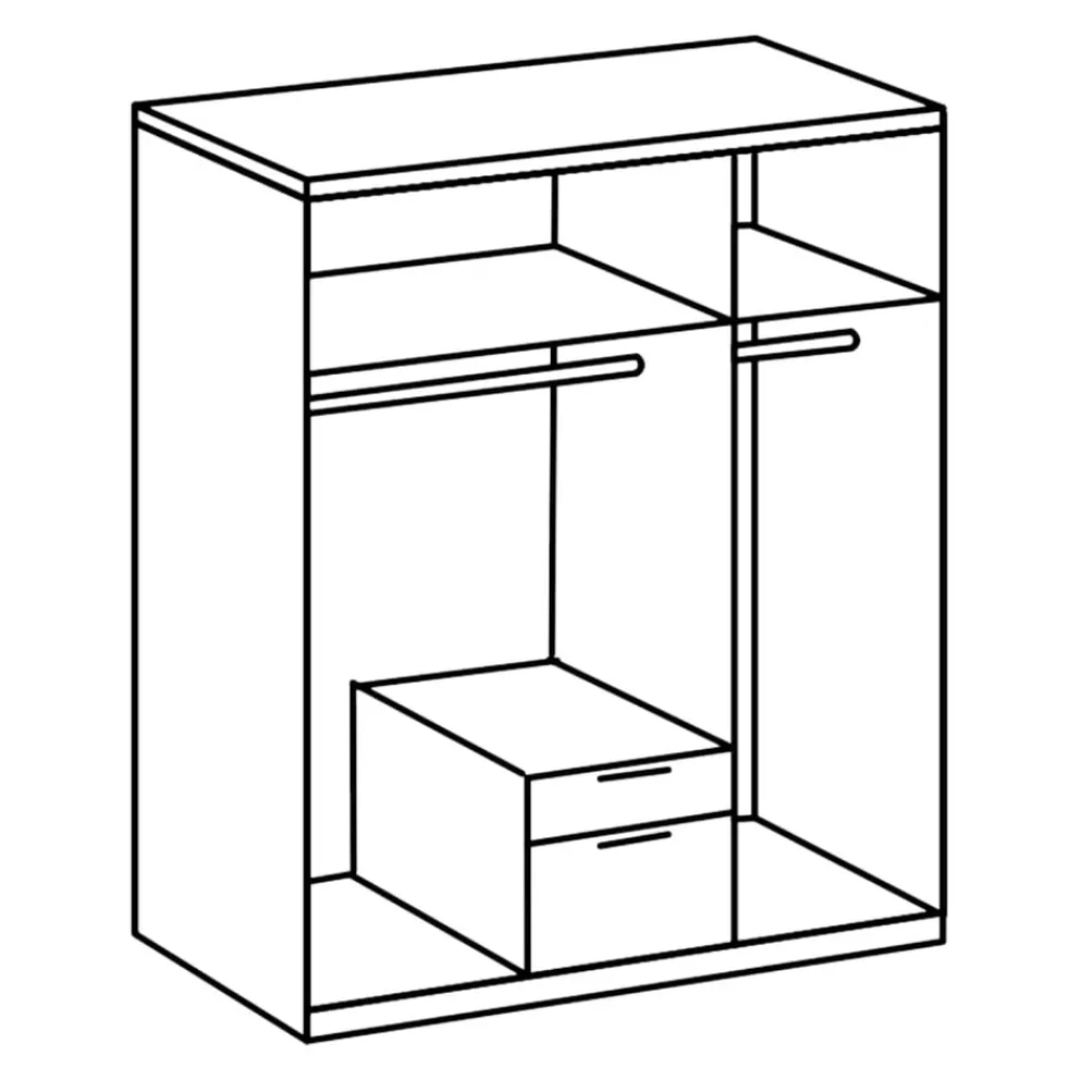 MID.YOU Drehtürenschrank NYC P01 Weiss, Spiegel Sale