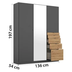 Xora Drehtürenschrank Ontarion anthrazit Outlet