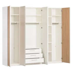 Dieter Knoll Drehtürenschrank Roomline eichefarbig, weiss Clearance