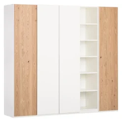 Dieter Knoll Drehtürenschrank Roomline eichefarbig, weiss Clearance