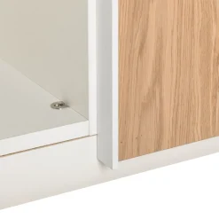 Dieter Knoll Drehtürenschrank Roomline eichefarbig, weiss Clearance