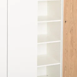 Dieter Knoll Drehtürenschrank Roomline eichefarbig, weiss Clearance