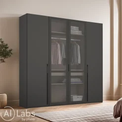 Novel Drehtürenschrank Skat Graphit Hot