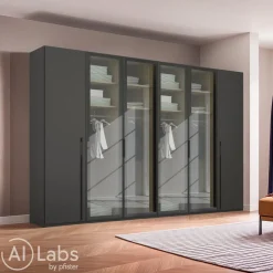 Novel Drehtürenschrank Skat Graphit Clearance