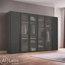 Novel Drehtürenschrank Skat Graphit