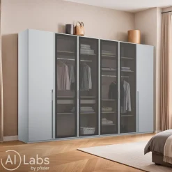 Novel Drehtürenschrank Skat Seidengrau Sale