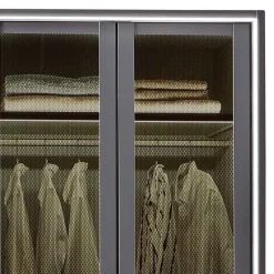 Novel Drehtürenschrank Split Graphit-Dekor Best