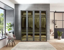 Novel Drehtürenschrank Split Graphit-Dekor Best