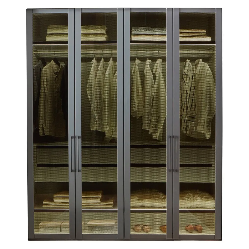 Novel Drehtürenschrank Split Graphit-Dekor Best