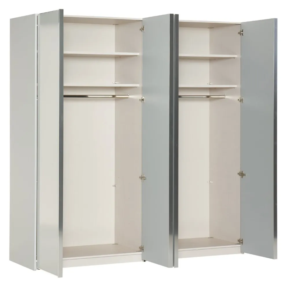 Moderano Drehtürenschrank System One hellgrau New