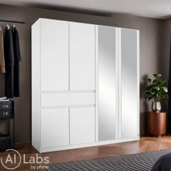 Xora Drehtürenschrank Twisted Alpinweiss Clearance
