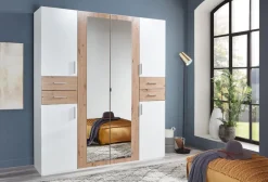 MID.YOU Drehtürenschrank Vegas-201 eichefarbig, weiss Hot