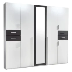 MID.YOU Drehtürenschrank Vegas-201 graphitschwarz, weiss