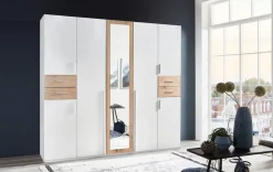 MID.YOU Drehtürenschrank Vegas-201 eichefarbig, weiss Hot