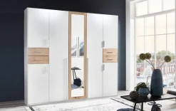 MID.YOU Drehtürenschrank Vegas-201 eichefarbig, weiss Hot