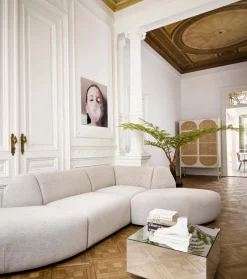 HKliving Eckelement Jax hellgrau