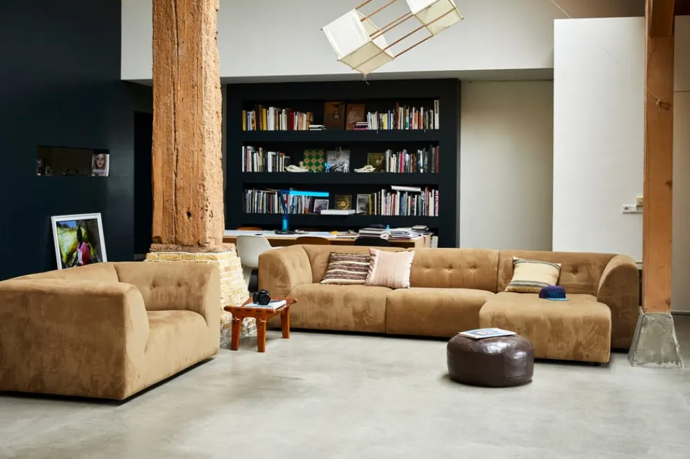 HKliving Eckelement Vint hellbraun Best