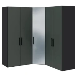 BYYU Eckschrank Atlantis grüngrau Clearance