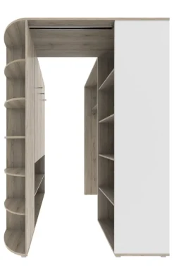 MID.YOU Eckschrank Cariba-3767 eichefarbig, weiss Outlet