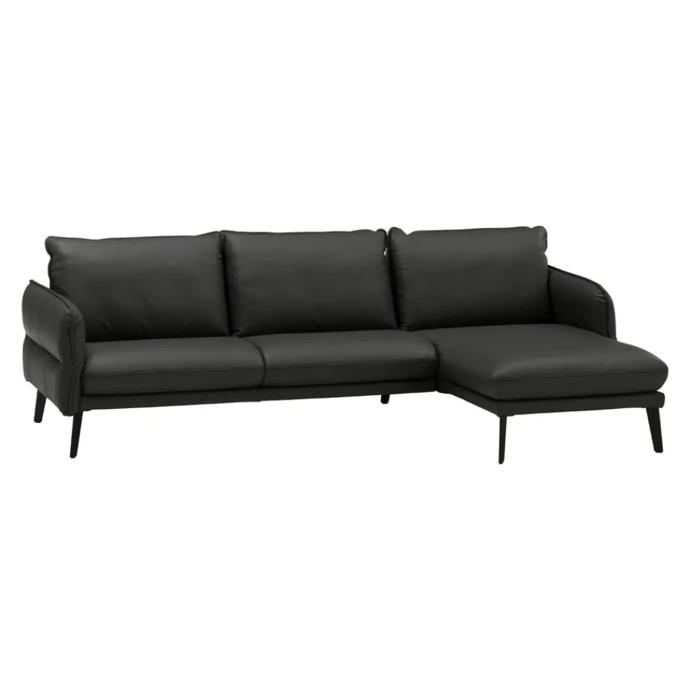 Moderano Ecksofa 7292 Ambrosia Leder Cavallo 81 noir New