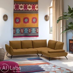 Moderano Ecksofa Alpha-8110 senfgelb
