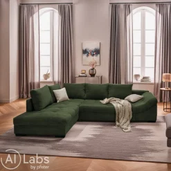 MID.YOU Ecksofa Alvito moosgrün New