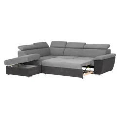 Livetastic Ecksofa Antero mausgrau, schwarz Discount