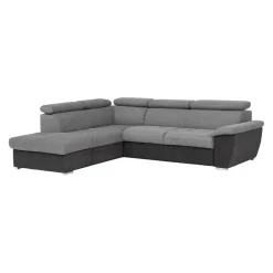 Livetastic Ecksofa Antero mausgrau, schwarz Discount