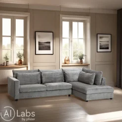 Johann Jakob Ecksofa Apollo grau Discount