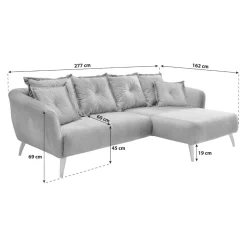 Livetastic Ecksofa Baggio ozeanblau Clearance